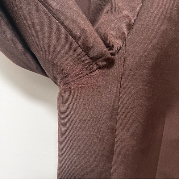 J CREW 100% Wool Brown Blazer Jacket Size 8 Petite - Picture 10 of 12